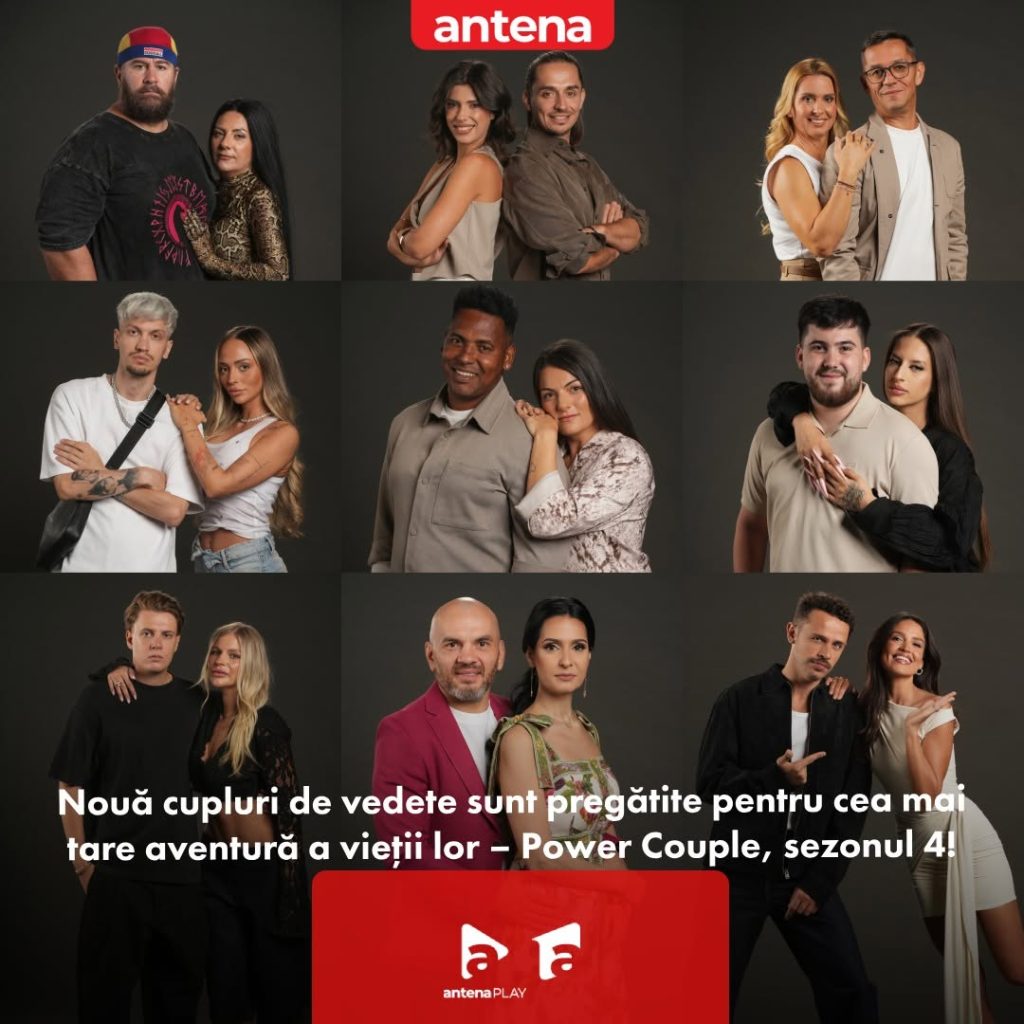 Nouă cupluri de vedete intră în aventura Power Couple România. Cine participă în sezonul 4